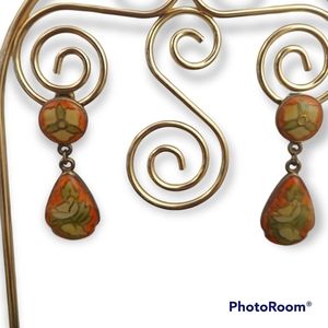 Laila Rowe Faux Clousonne Teardrop Earrings